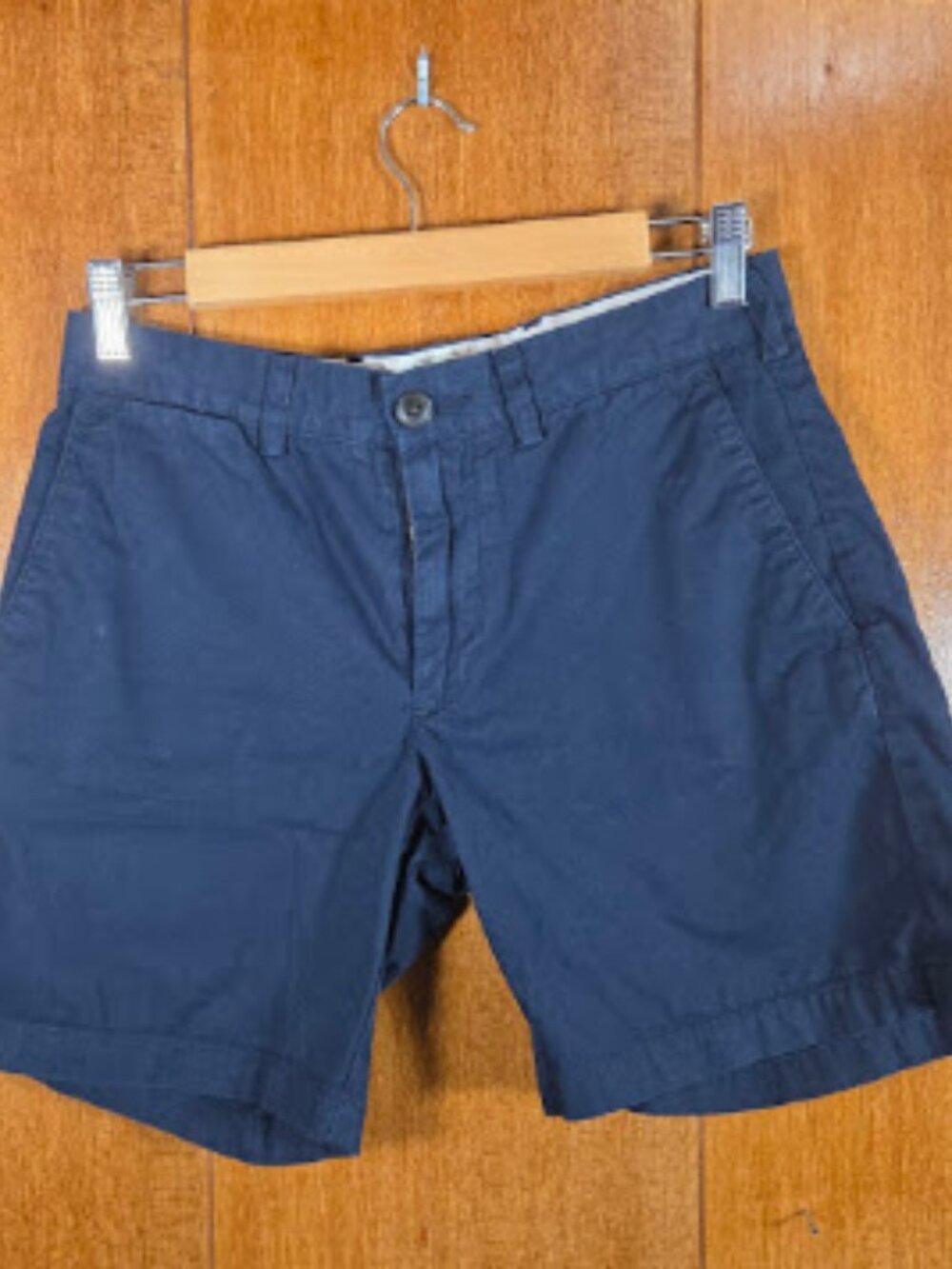 Club Monaco Navy Blue 100% Cotton Chino Shorts - Size 28